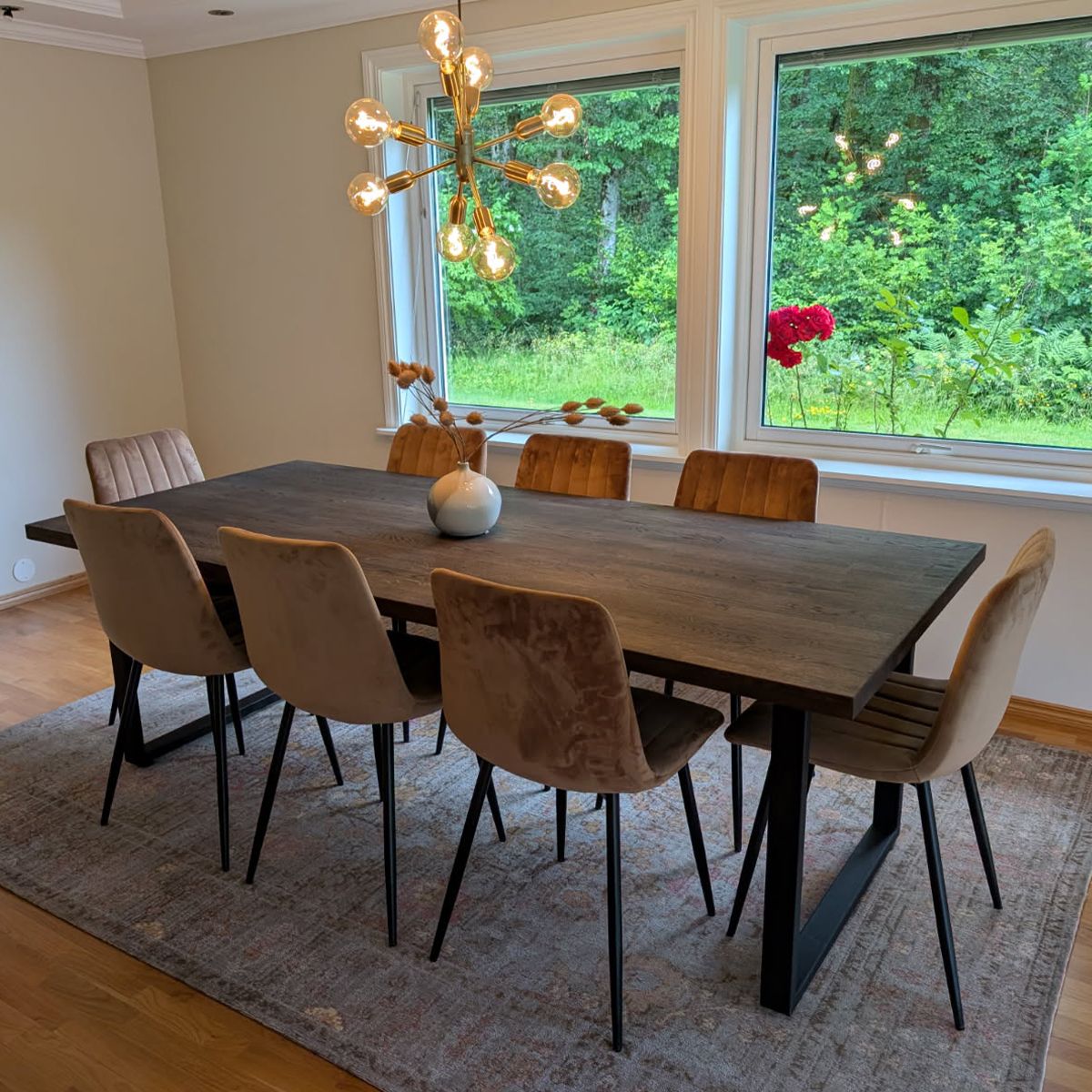Otto Spisebord heltre massiv røkt eik 220x100