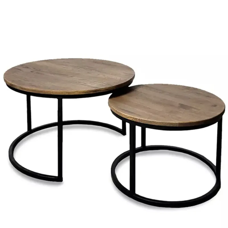 Portland sofabord heltre røkt eik 75/60cm