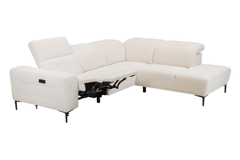 Avanti Lux hjørnesofa med elektrisk recliner og åpen ende 265X228cm