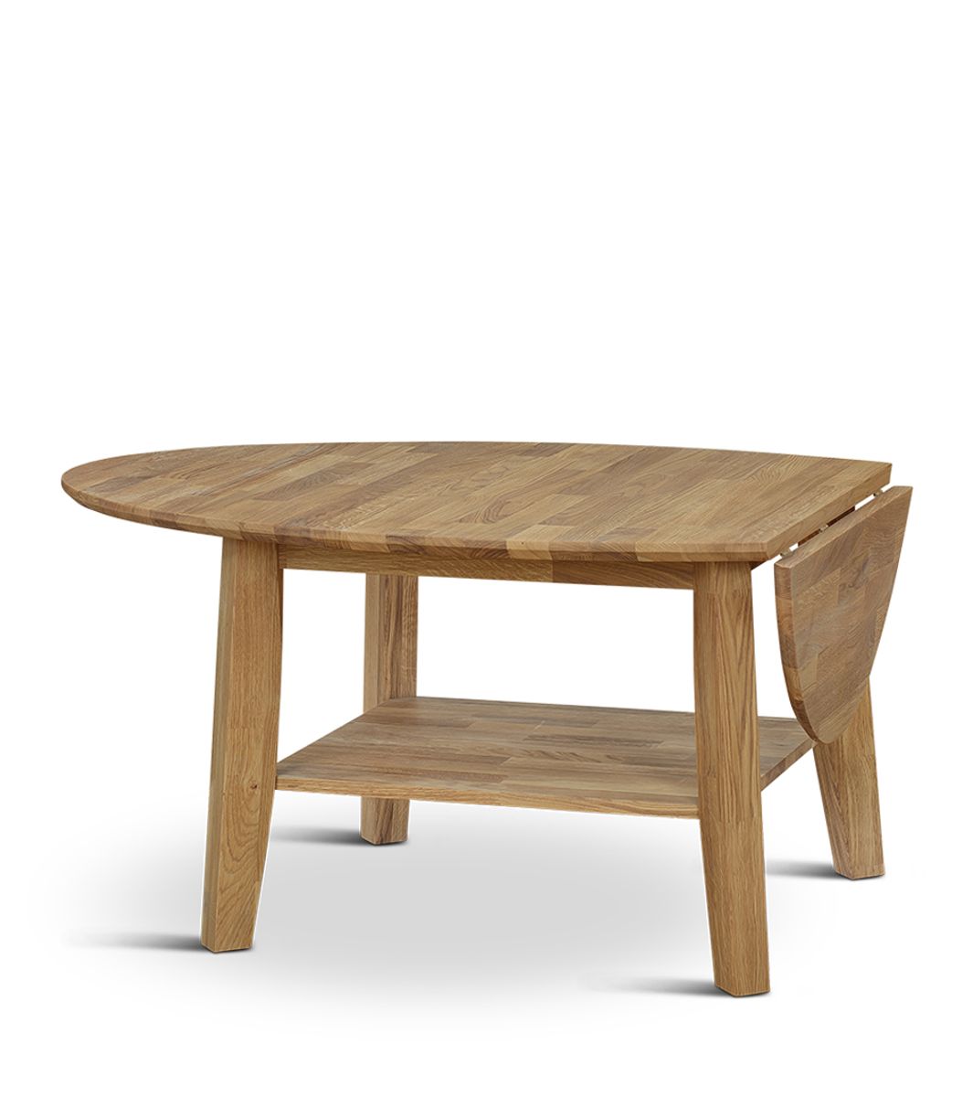 Bratislava Sofabord heltre massiv oljet eik 130 cm