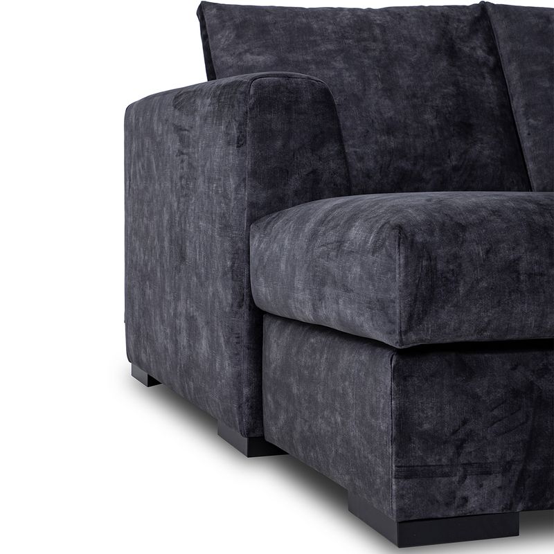 Chill hjørnesofa med sjeselong 345x275 cm – Adore Fuji velur