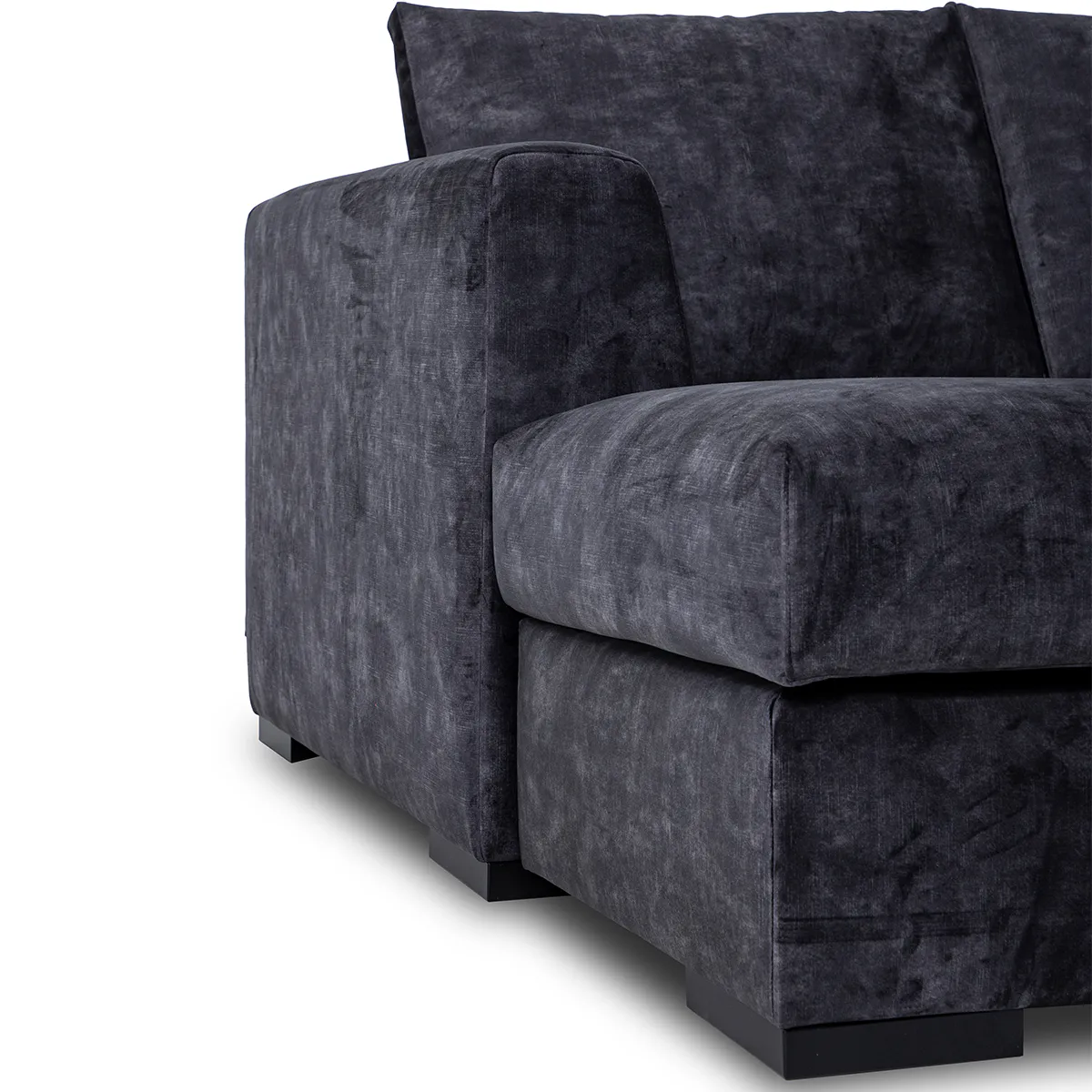 Chill hjørnesofa med sjeselong 345x275 cm – Adore Fuji velur
