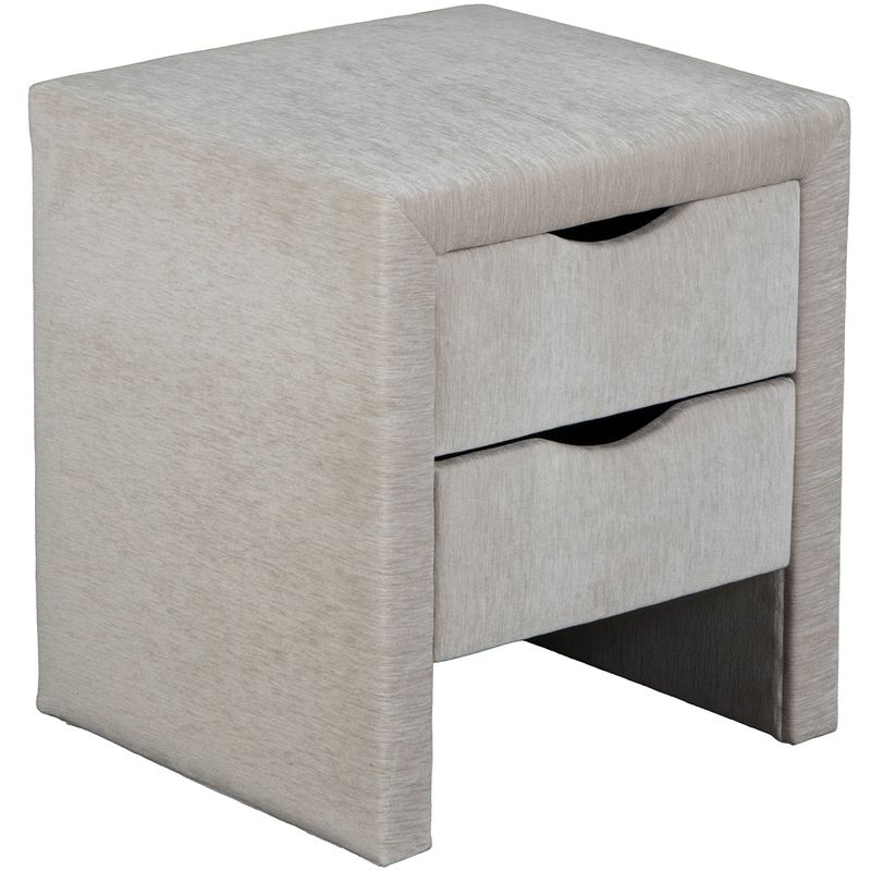 Dvale Duo nattbord med 2 skuffer - helkledd Loft tekstil
