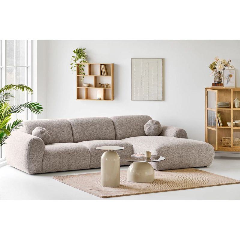 Clyde sofa 3-seter med sjeselong - stone grey | House Nordic 