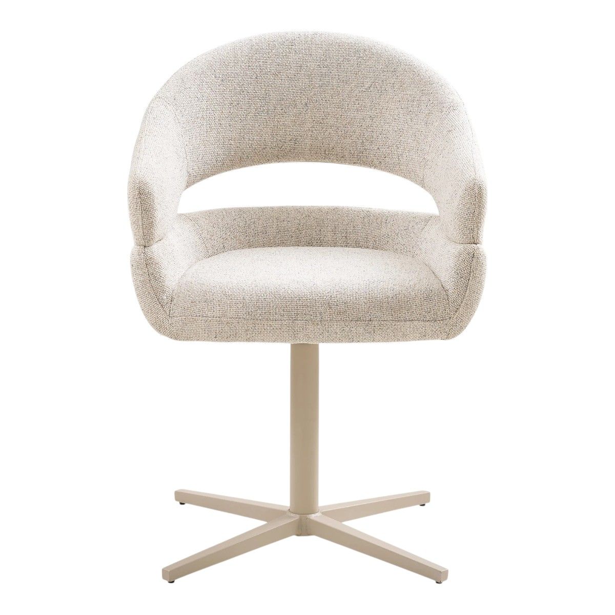 Dover spisestol beige med sving – tekstil | House Nordic