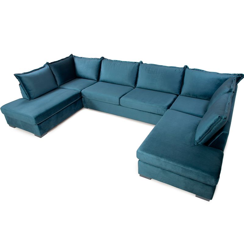 Arizona FS U-hjørnesofa symmetrisk Monolith velur 362x208
