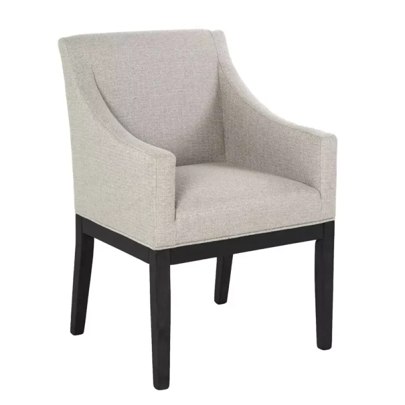 Shetland Spisestol med armlene Beige med sorte treben