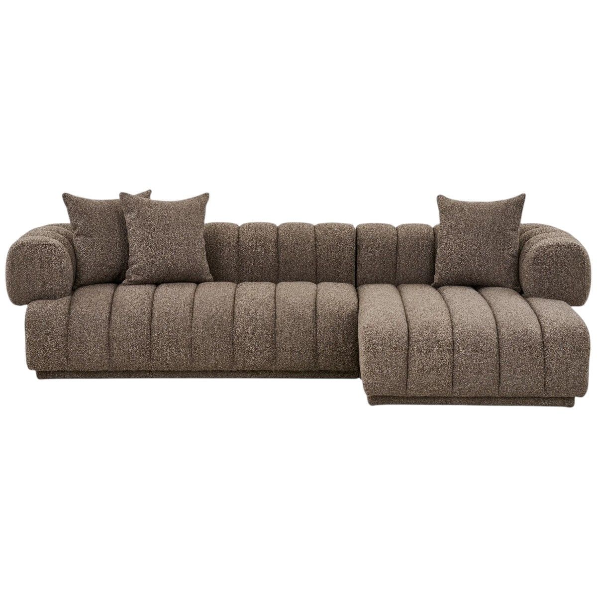 Aurora sofa 3-seter med sjeselong - brown | House Nordic 