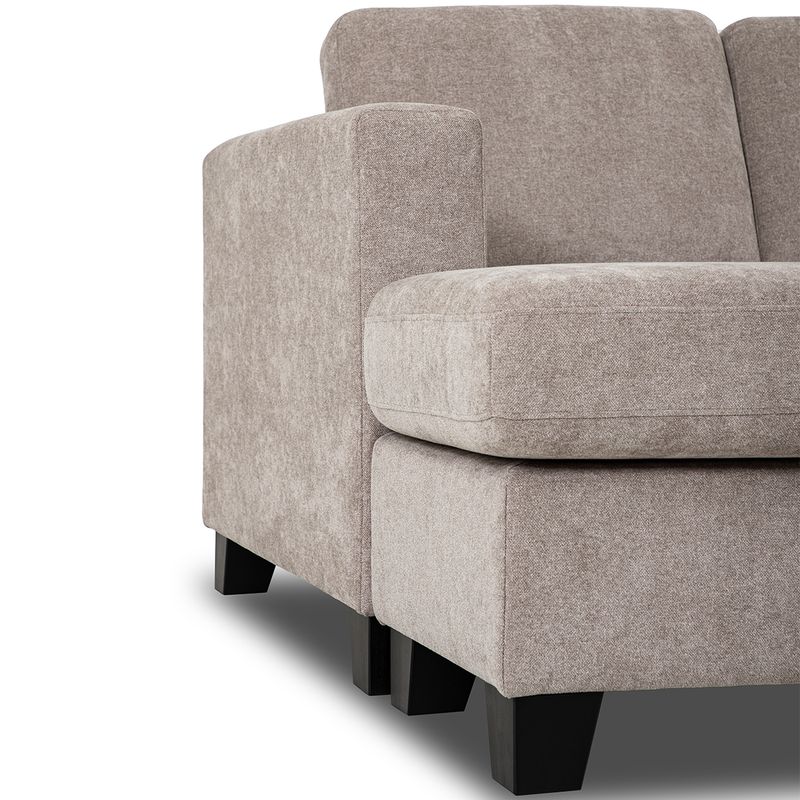 Bella oppsett 3 U-Hjørnesofa 280x205 cm Storm tekstil