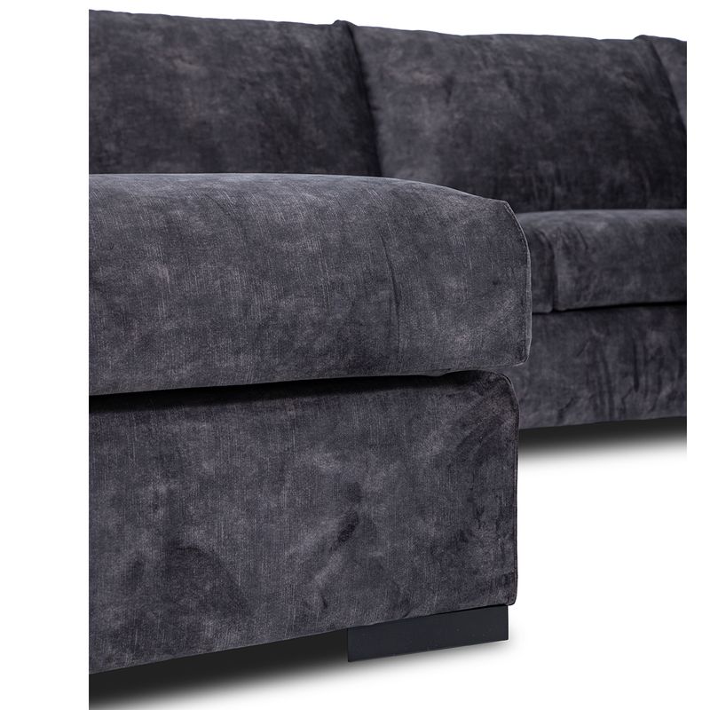 Chill stor U-sofa symmetrisk 372x215 cm – Adore Fuji velur