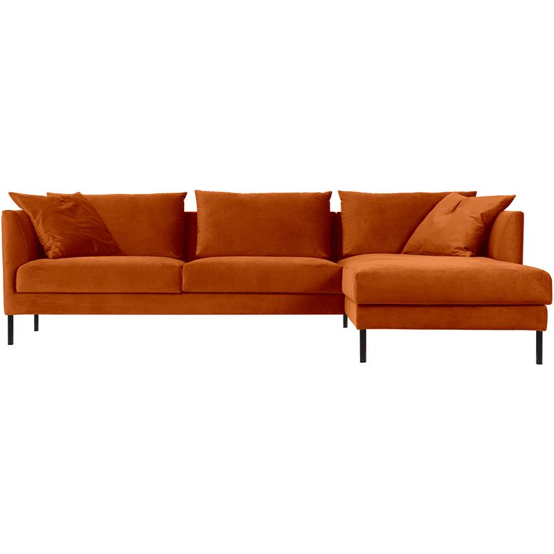 Amaya 3N sjeselongsofa 268 cm Fluff One velg farge Monolith velur