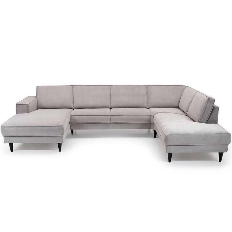 Brussel U-Hjørnesofa 2538 med åpen ende og sjeselong 344cmx210cm