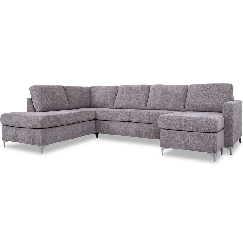 Arizona Oppsett 3 Hjørnesofa Raven tekstil 325x208 m/ åpen ende
