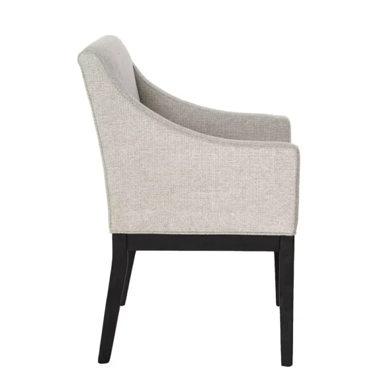 Shetland Spisestol med armlene Beige med sorte treben