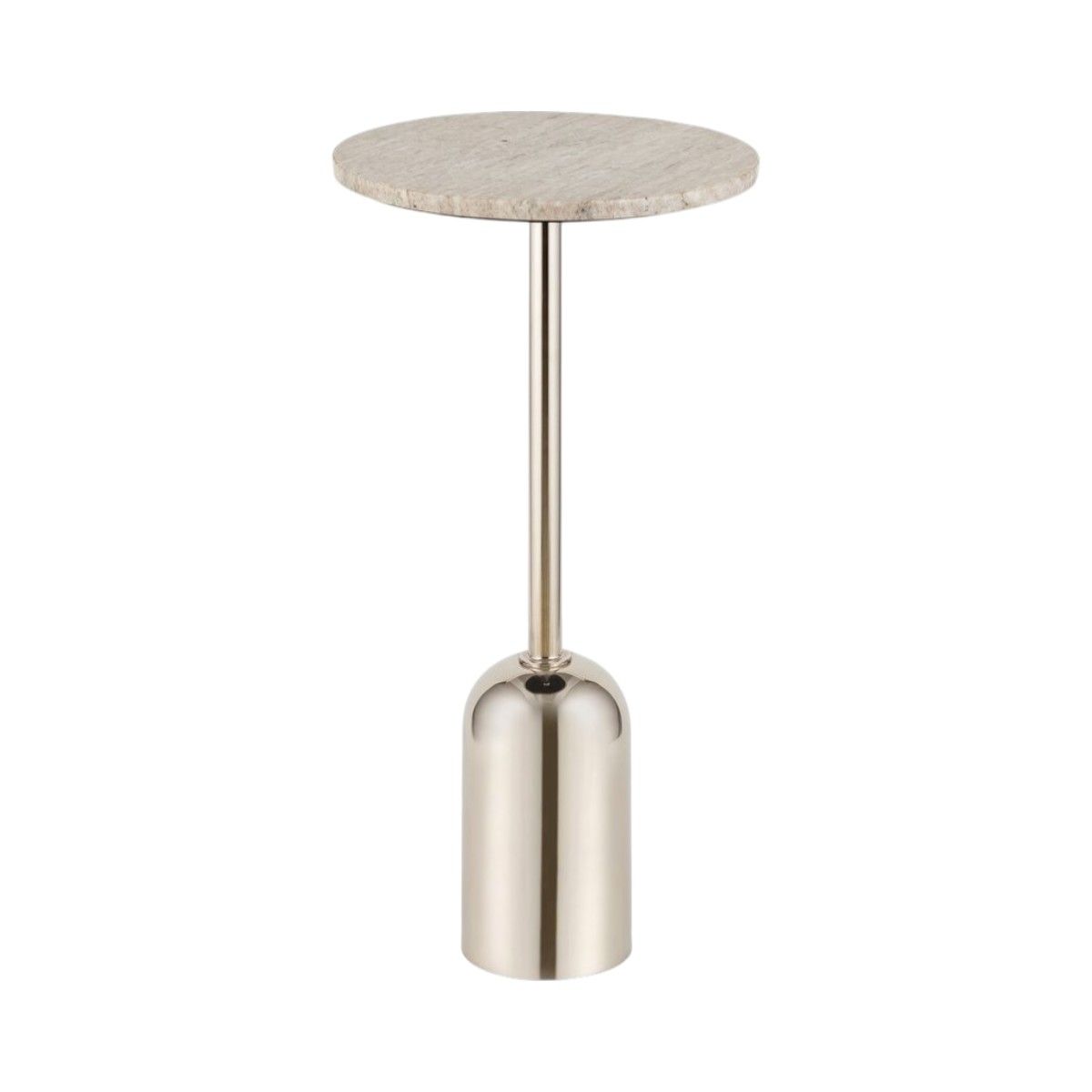 Melan Sidebord Marmor, sølv fot | 30,5x60 