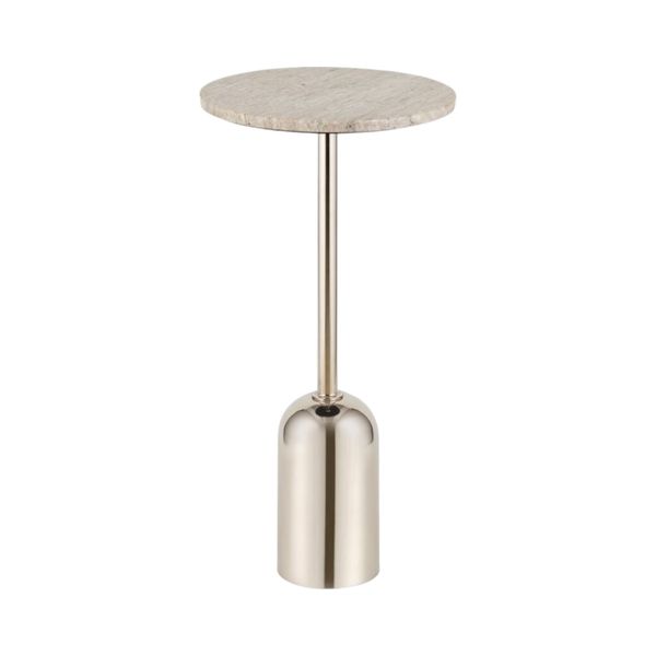 Hovedbilde Melan Sidebord Marmor, sølv fot | 30,5x60 