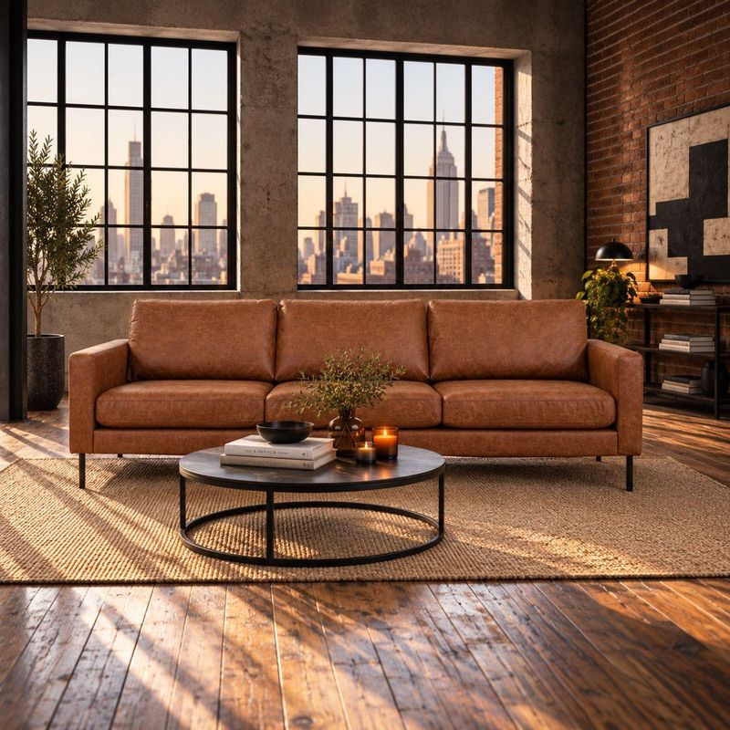 Dublin 3,5 seter sofa Colorado Eco Skinn 231cm