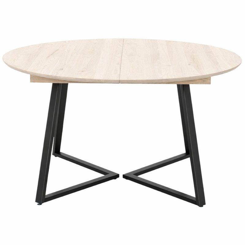 Form Spisebord Rundt Ø120 heltre eik med uttrekk | Skagen Studio