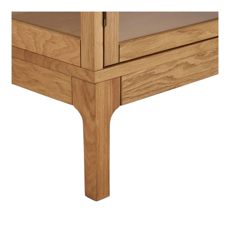 Zamora bredt vitrineskap 120x40 H:126 cm - eikefiner