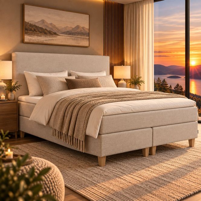 Hovedbilde Dvale Beige Edition 150x200 Kontinentalseng
