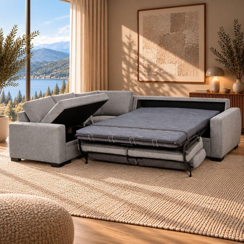 Harmony hjørnesovesofa 278x235 cm med seng | Inari