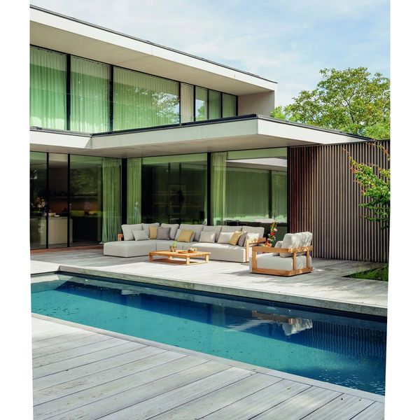 Hovedbilde Rafa 3-seter loungesofa ute - teak & Quick Dry