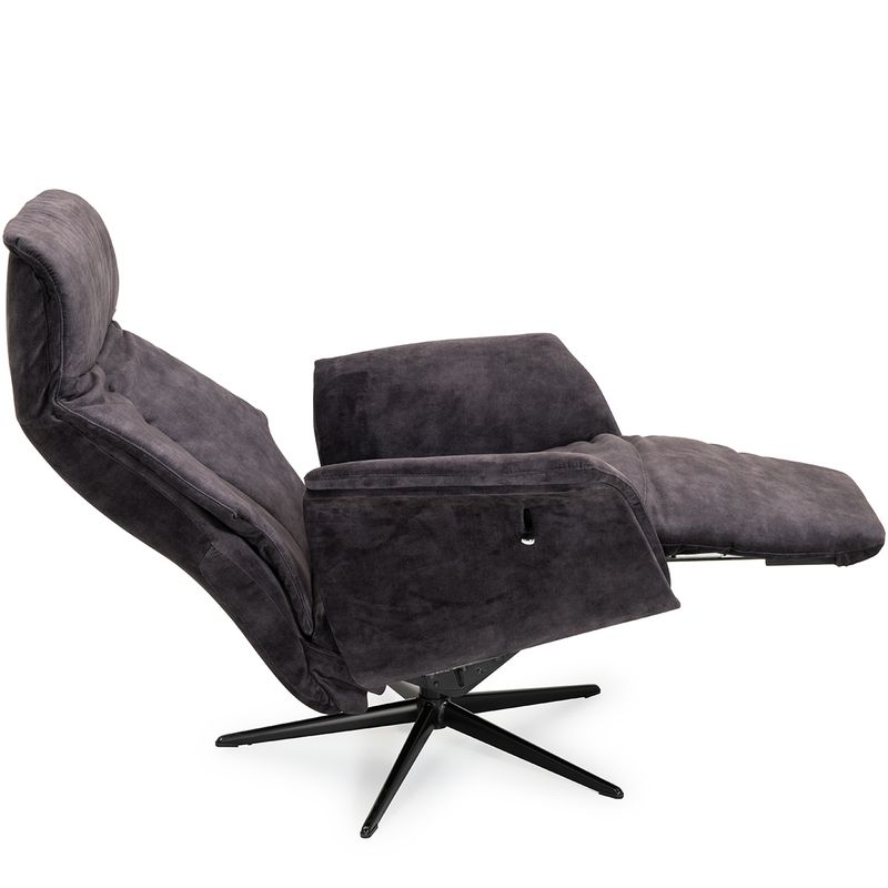 Seven Recliner med integrert fothviler | Adore velur