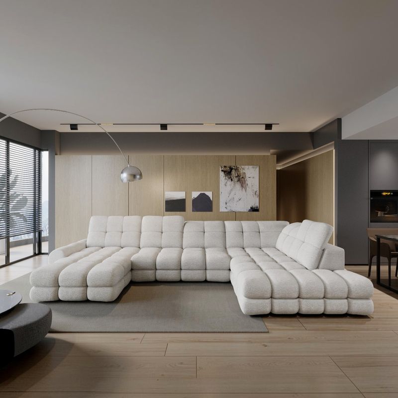 Tollo XL hjørnesofa 400x217 med elektrisk setedybde