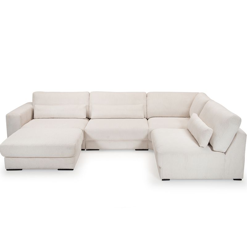 2389 Egholm Modulsofa åpen ende 336cm x 210cm velg Ribcord cordfløyel tekstil