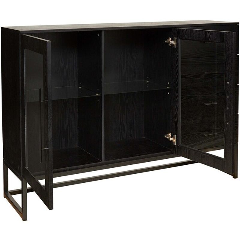 Lavall skjenk - sort ask finer 150 cm