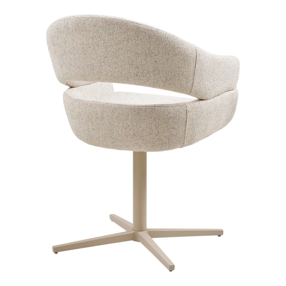 Dover spisestol beige med sving – tekstil | House Nordic