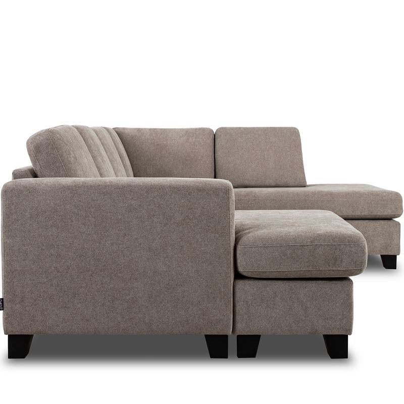 Bella oppsett 3 U-Hjørnesofa 280x205 cm Storm tekstil