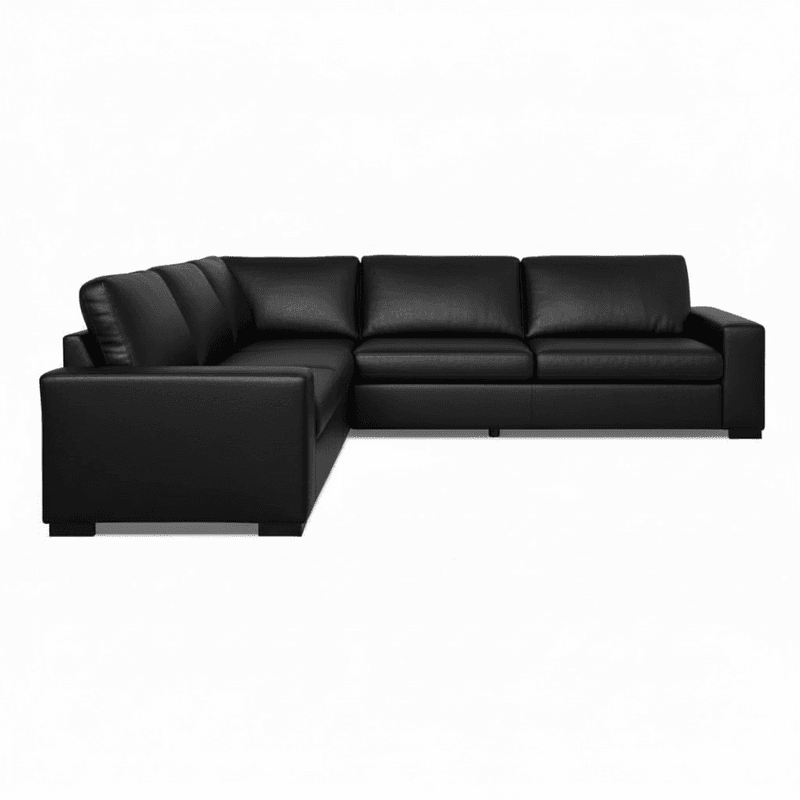Manhattan Oppsett 5 hjørnesofa kunstskinn sort Aston 61 