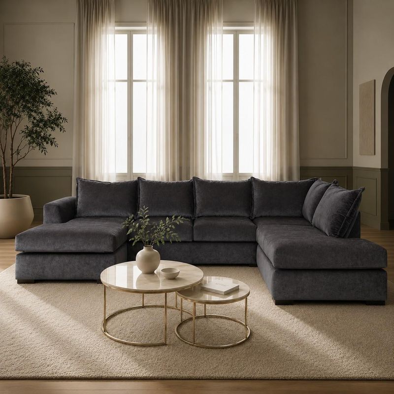 Chill U-sofa 330x215 cm – Eros velur