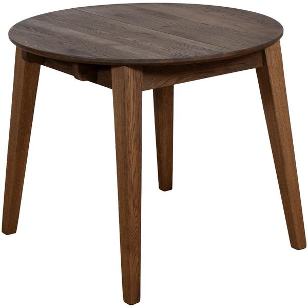 Hovedbilde Genova Spisebord Ø90-130 heltre massiv røkt eik ...