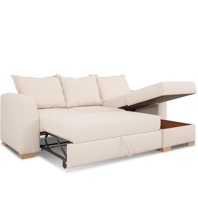 Minchi  sjeselong sovesofa 241cm x 160cm | Mossa tekstil