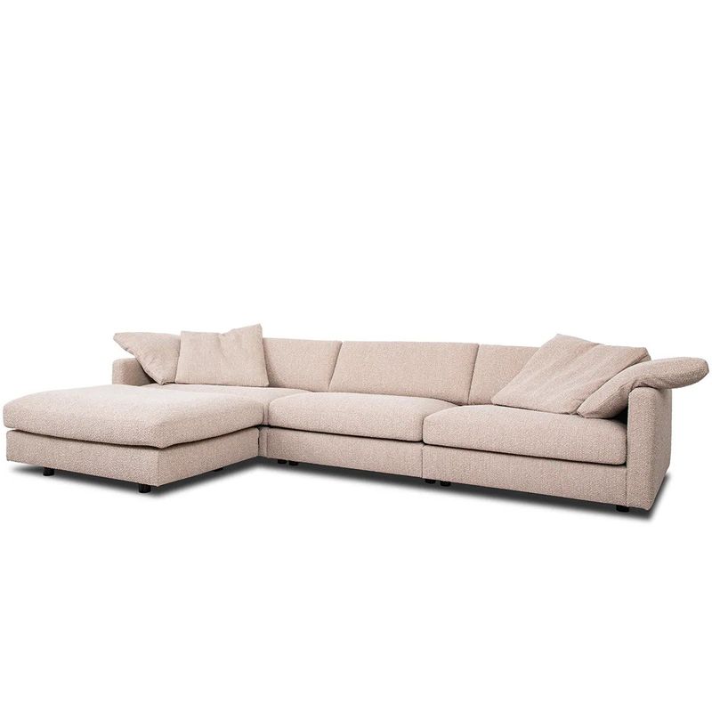 Motive 3-seter modulsofa med sjeselong – Eros velur beige