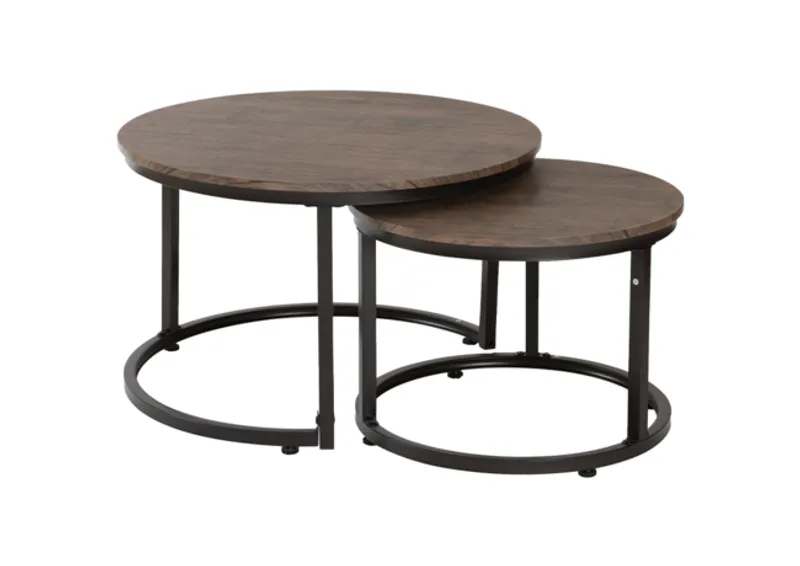 Hastings Sofabord sett av 2 bord Ø76/57cm