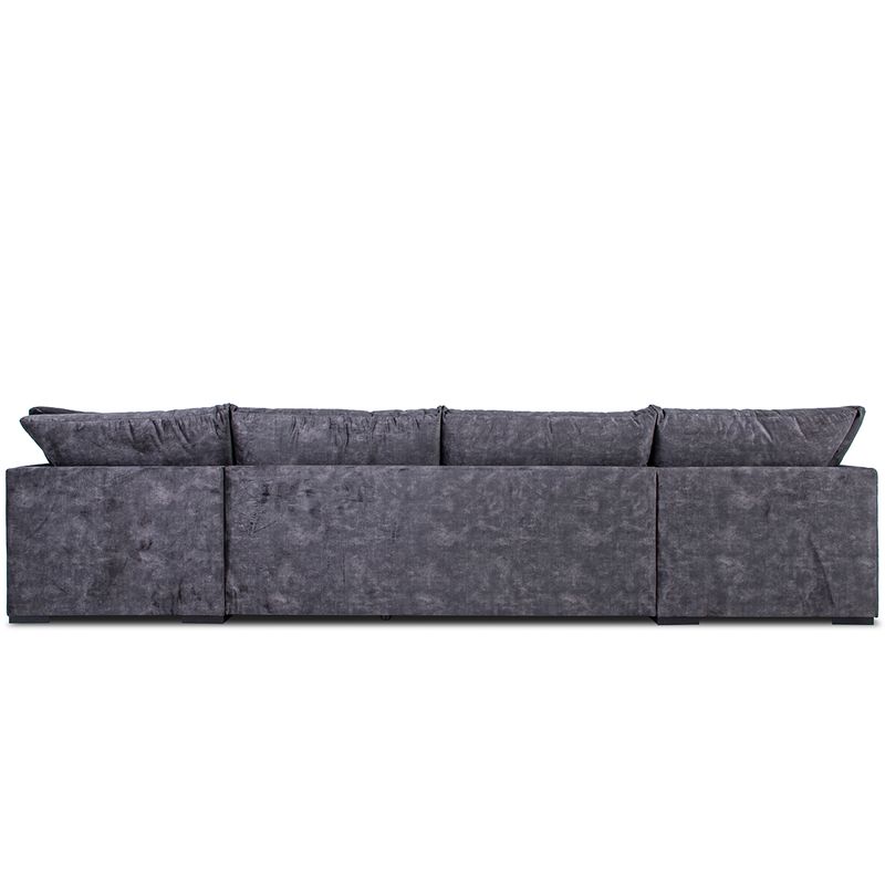 Chill stor U-sofa symmetrisk 372x215 cm – Adore Fuji velur