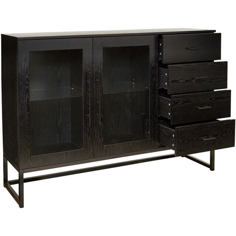 Lavall skjenk - sort ask finer 150 cm