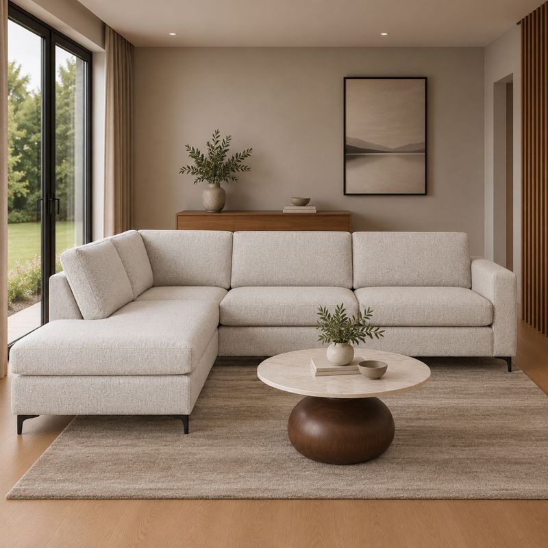 Bella hjørnesofa med åpen ende 220x205 cm | Storm tekstil