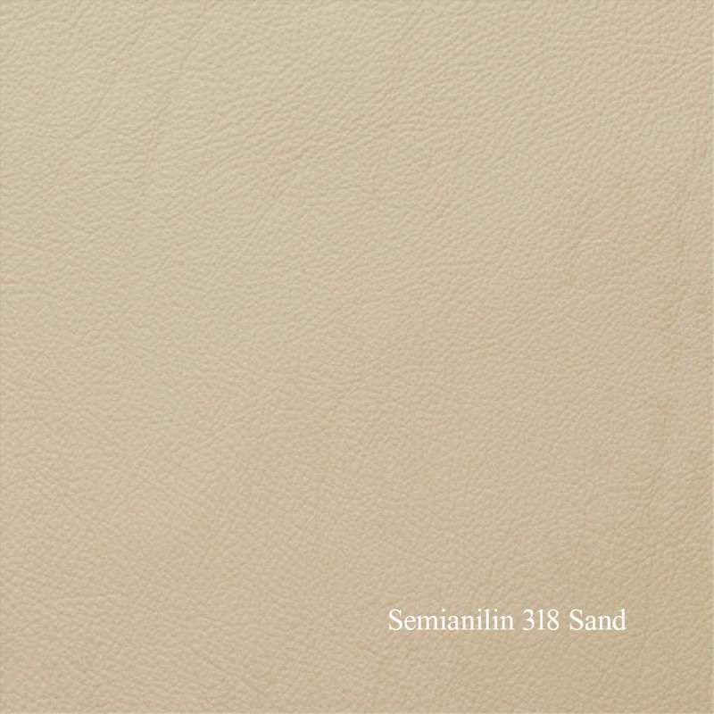 Five Recliner med integrert fothviler | Semianilin skinn