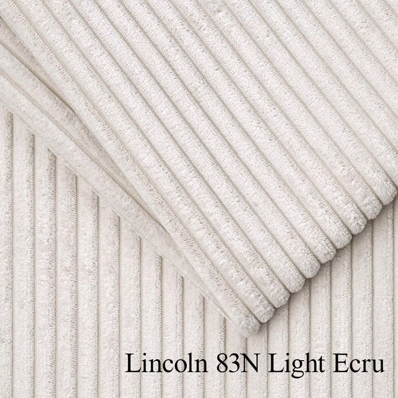 Las Vegas 3N Lux sjeselong sofa 310x195cm velg farge Lincoln cordfløyel FluffOne