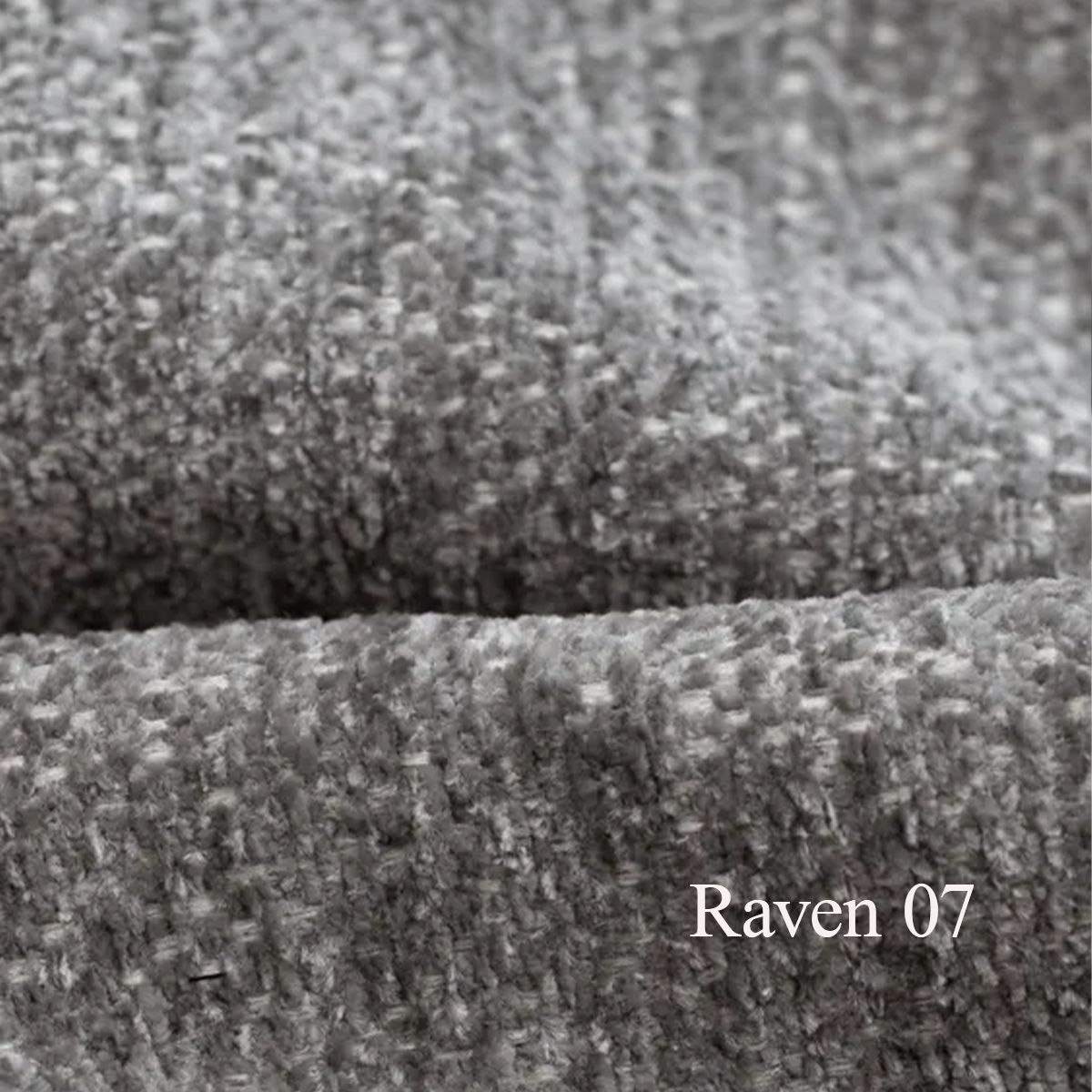 Vega 3-seter sjeselong sofa 220x132cm Raven tekstil