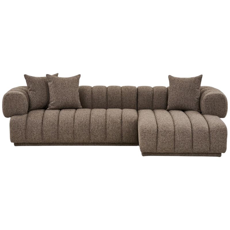 Aurora sofa 3-seter med sjeselong - brown | House Nordic 