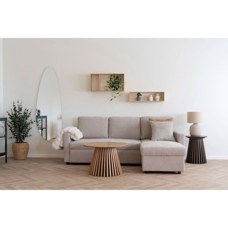 Belfast Sovesofa med sjeselong – mørk sand | House Nordic