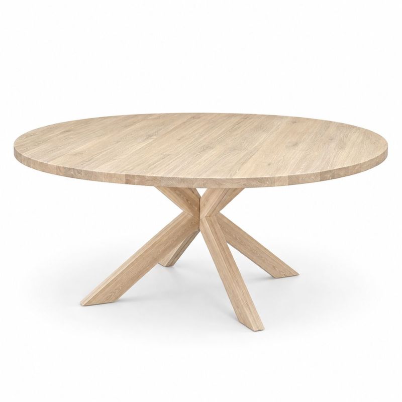 Slite Heltre Spisebord Ø140/180x140x75cm med ileggsplate massiv