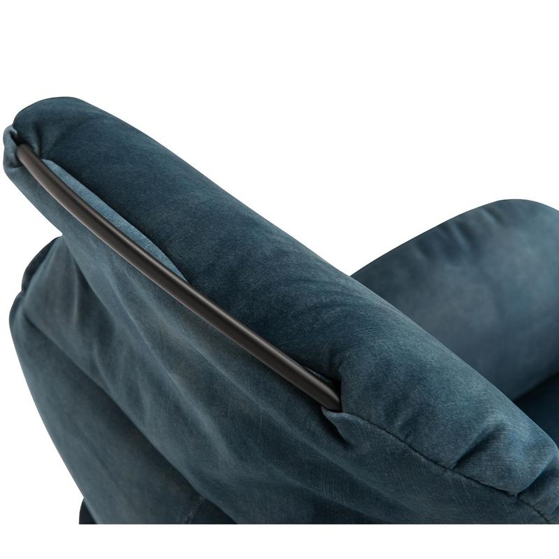 Bent Recliner med integrert fothviler | Adore velur
